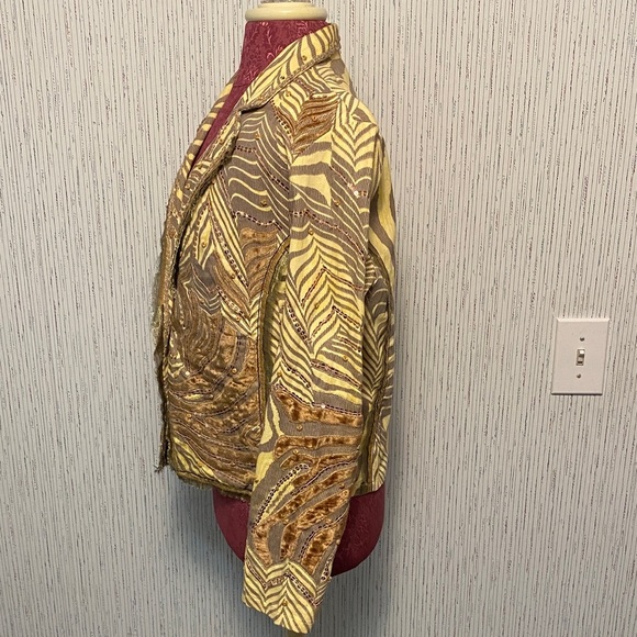 Sandy Starkman American Western Boho Textured Style Blazer Size Medium Vintage - Picture 8 of 14